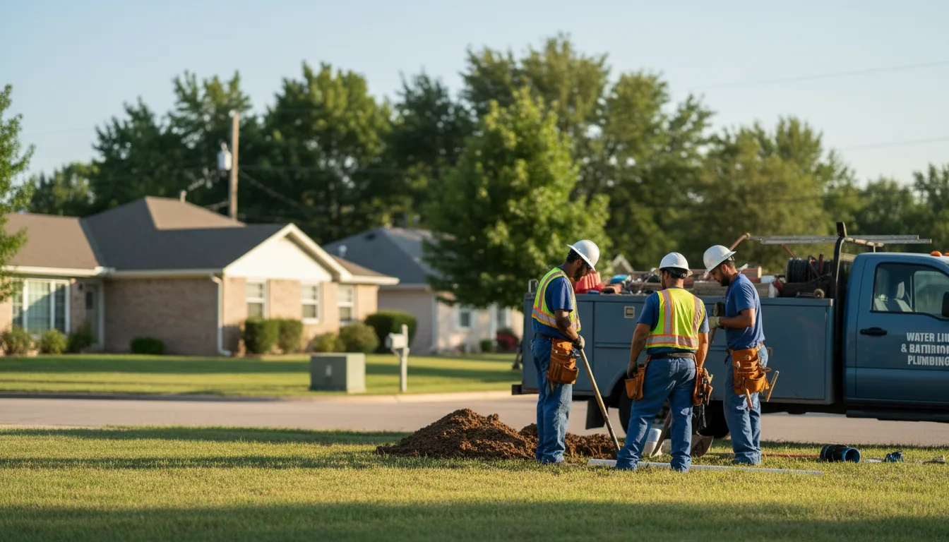 Residential water line and bathroom plumbing service in Mine Hill, NJ